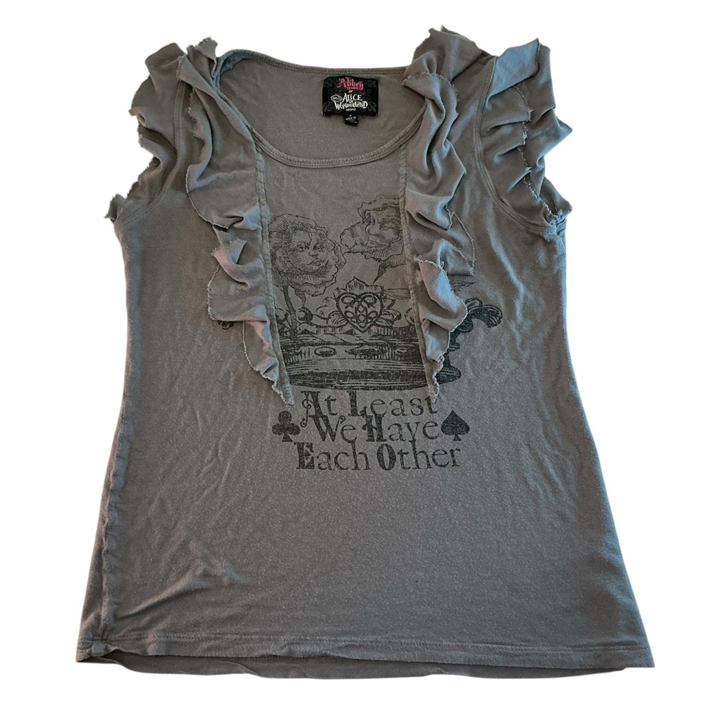 Avril Lavigne Abbey DAWN Shirt L Alice in Wonderland At Least We Have Each Other - Picture 2 of 6